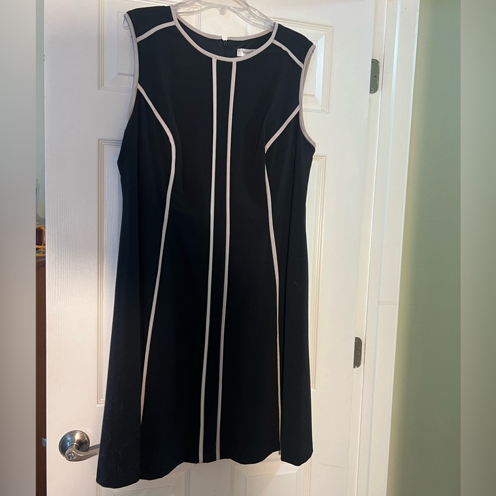 Black & Tan Sleeveless Dress